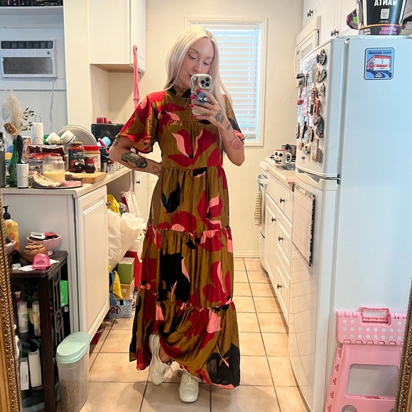 Anthropologie Corey Lynn Calter silk maxi dress